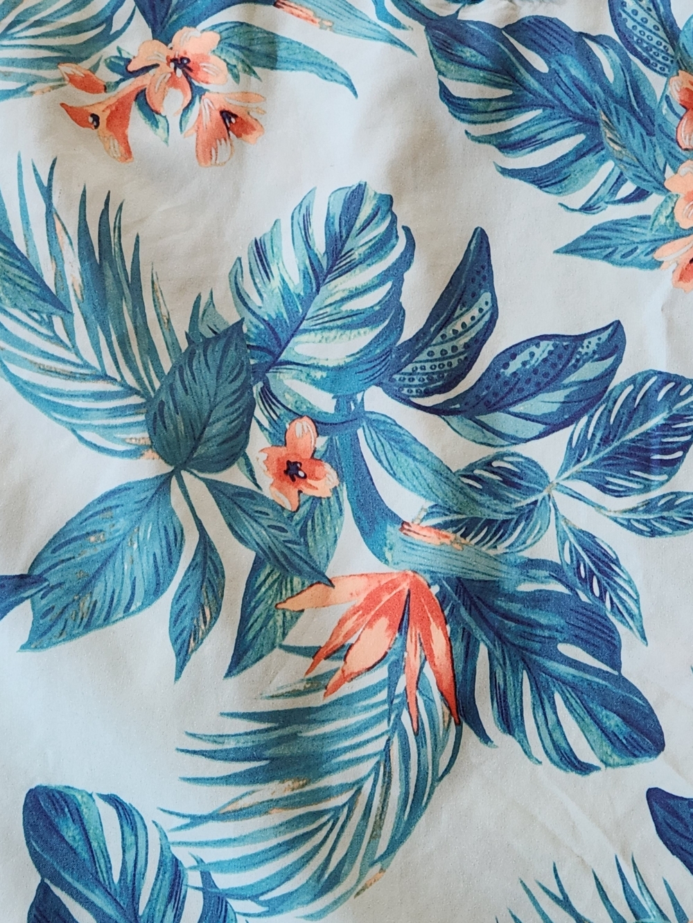Izod Saltwater Floral Button-Down Shirt with Coral Accents Size 3XL - Picture 3 of 12